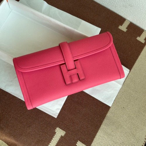 Pochette en cuir Hermes Original Espom 37088 rose