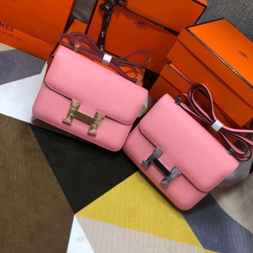 Hermes Original Espom Sac Constance en cuir 5333 Rose