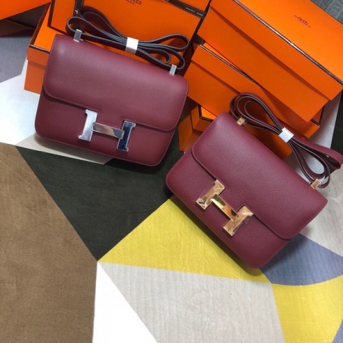 Hermes Original Espom Leather Constance Bag 5333 bordeaux
