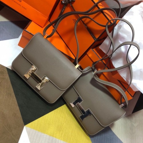 Hermes Original Espom Sac Constance en cuir 5333 gris
