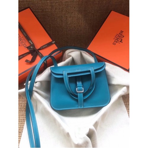 Hermes Original mini sac Halzan H069523 bleu zanzibar