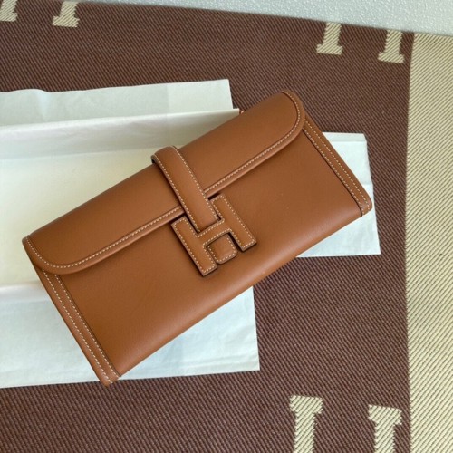 Hermes Original jige swift pochette en cuir 37088 marron
