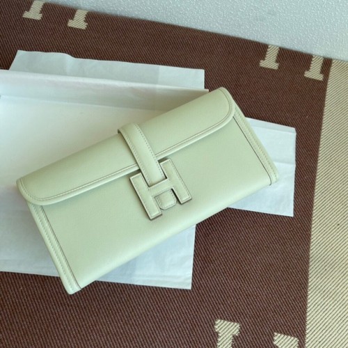 Hermes Original jige swift pochette en cuir 37088 crème
