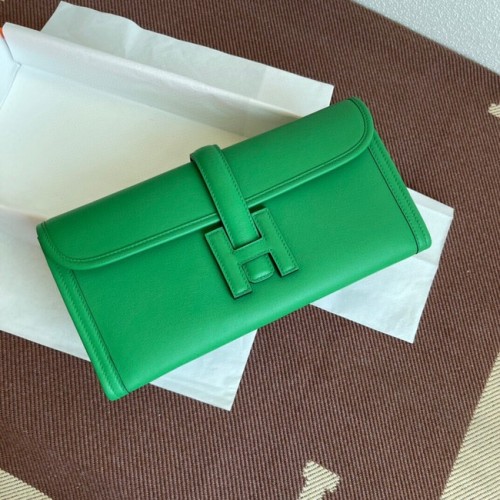 Hermes Original jige swift pochette en cuir 37088 vert