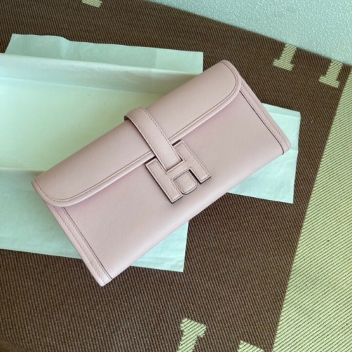 Hermes Original jige swift pochette en cuir 37088 rose clair