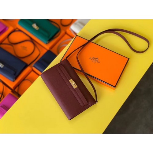 Hermes Original kelly espom cuir to go sac woc H4087 Bordeaux