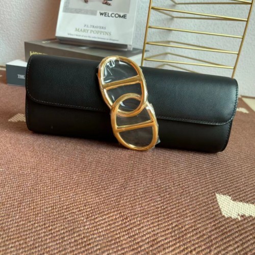 Pochette en cuir Swift Original Hermes 36999 Noir