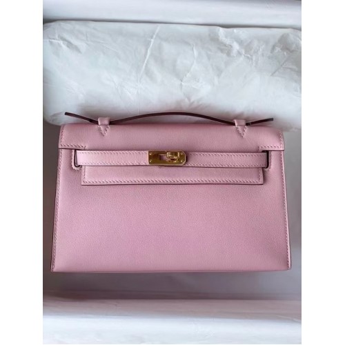 Hermes Original Swift Cuir KEL2278 Rose&Métal Doré