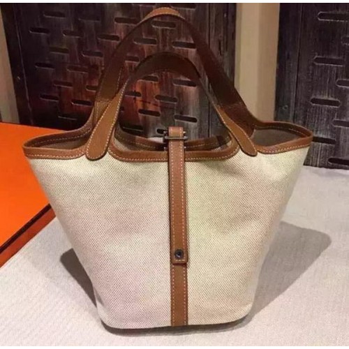 Sac Hermes Picotin Lock 18cm Toile HPL8618T Blé