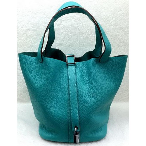 Hermes Picotin Lock 22cm Sacs Litchi Cuir HPL1048 Vert