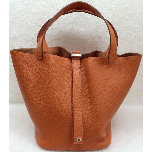 Hermes Picotin Lock 22cm Sacs Litchi Cuir HPL1048 Orange