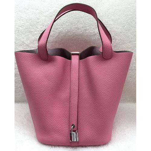 Hermes Picotin Lock 22cm Sacs Litchi Cuir HPL1048 Rose