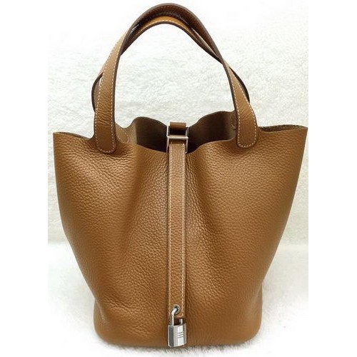 Hermes Picotin Lock 22cm Sacs Litchi Cuir HPL1048 Blé