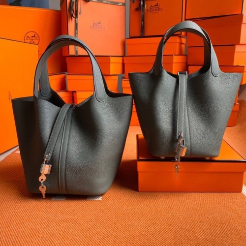 Hermes Picotin Lock Sacs Original togo Cuir PL3388 Vert amande