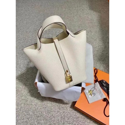 Hermes Picotin Lock Sacs Original togo Cuir PL3388 Crème