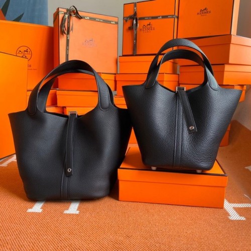 Hermes Picotin Lock Sacs Original togo Cuir PL3388 noir