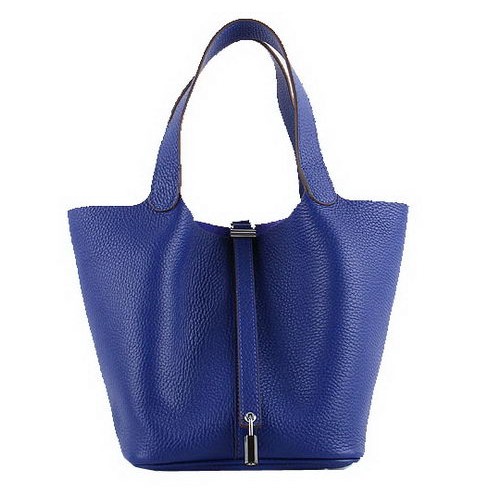 Hermes Picotin Lock MM Sacs Clémence Cuir H8616 Bleu