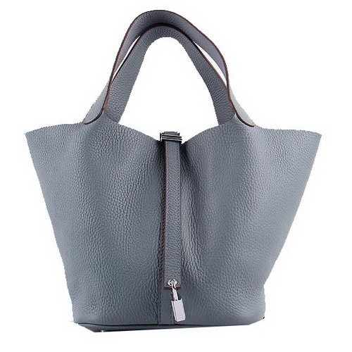 Hermes Picotin Lock MM Sacs Clémence Cuir H8616 Gris