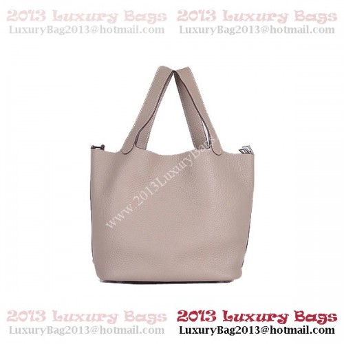 Sac Hermes Picotin Lock PM en Cuir Clémence 8615 Gris