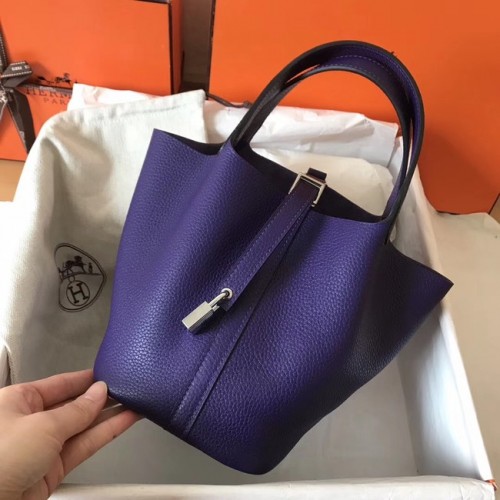 Hermes Picotin Lock PM Sacs en cuir d'origine H8688 violet