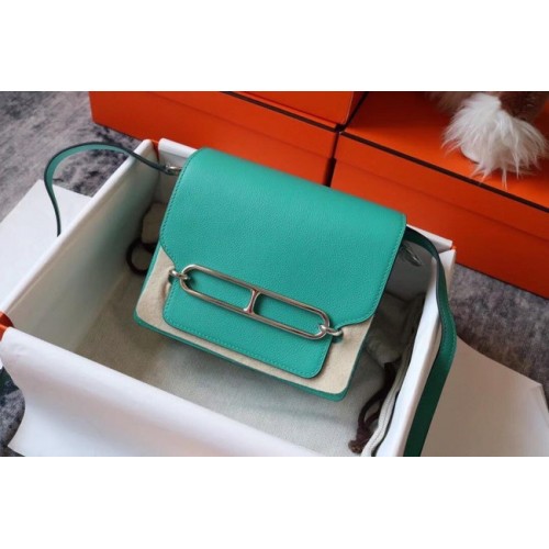 Hermès Roulis 19cm Evercolor 9D H9003 Lac vert d'eau&Argent
