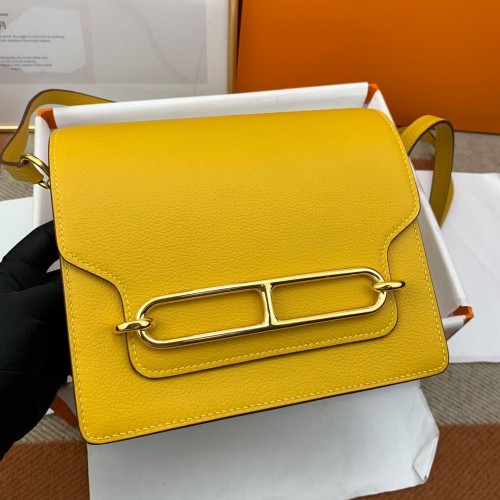 Hermès Roulis 19cm Evercolor 9D H9003 Or Jaune