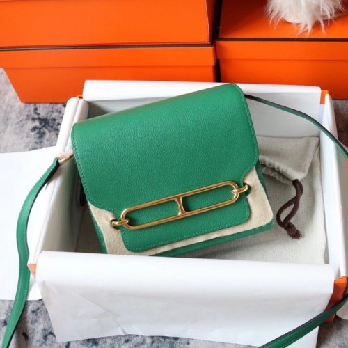 Hermès Roulis 19cm Evercolor 9D H9003 vert&Or