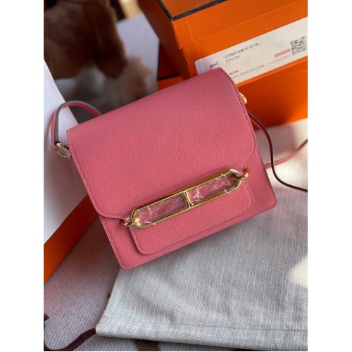 Hermès Roulis 19cm Evercolor 9D H9003 rose&Or
