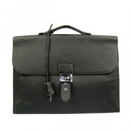 Hermes Sac Depeche 38cm Cartable Clémence Noir