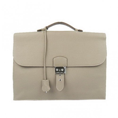 Hermes Sac Depeche 38cm Cartable Clémence Gris