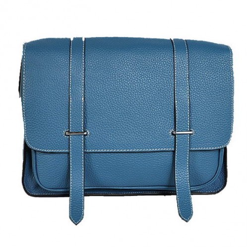 Sac Hermes Steve 32CM Homme Clémence Bleu