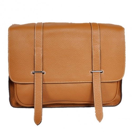 Sac Hermès Steve 32CM Homme Clémence Camel
