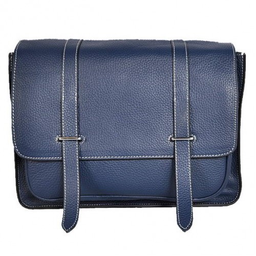 Hermes Steve 32CM Sac Homme Clémence Bleu Foncé