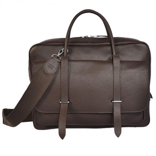 Hermes Steve 38CM Sac Voyage Clémence Cuir Marron