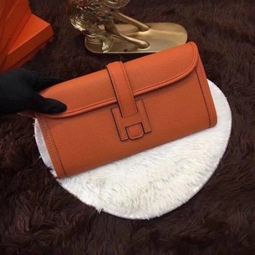 Pochette en cuir Hermes Togo H88017 Orange