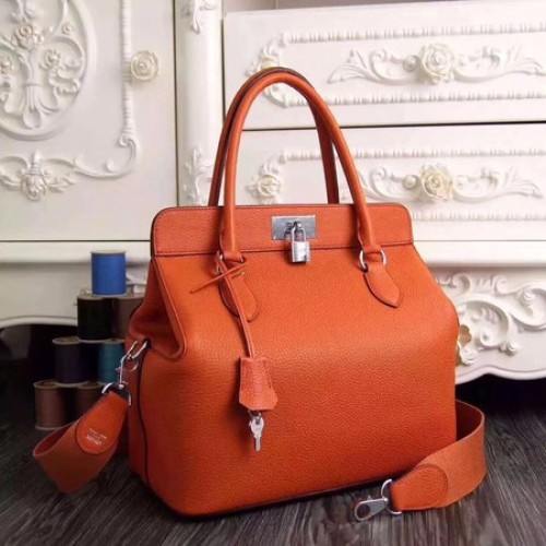Hermes Toolbox Bag Original Cuir Togo H3259 Orange