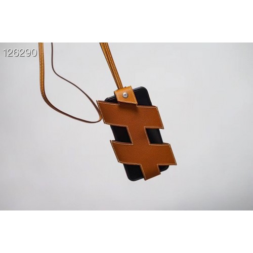 Hermes Coque iPhone 11 Pro Sac Cuir Original H6698 Marron