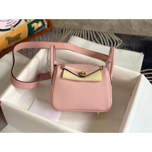 Hermès mini Lindy Original Togo sac en cuir OLD19 rose