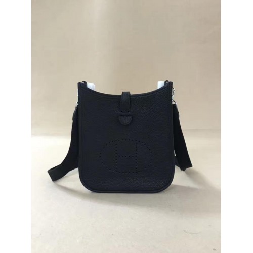 Hermes Evelyne mini 17cm Sac messager en cuir de veau d'origine H1187 Noir