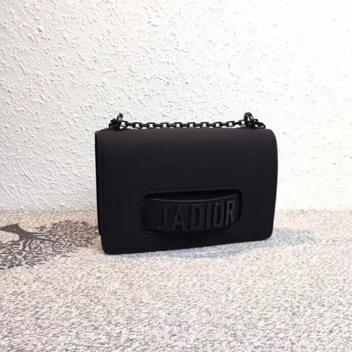 SAC À RABAT JADIOR EN CUIR DE VEAU NOIR M9000SL