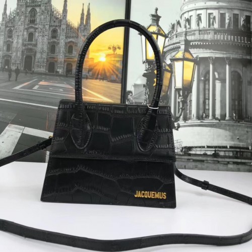 Jacquemus Original Mini sac à main en cuir J8088 Noir