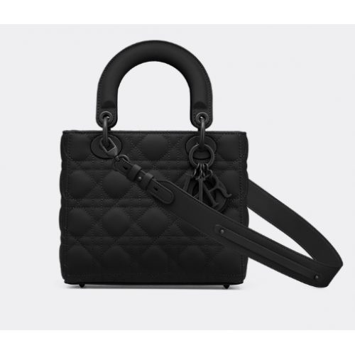 SAC LADY DIOR MY ABCDIOR Cuir de veau Cannage Ultramatte Noir M0538SLOI