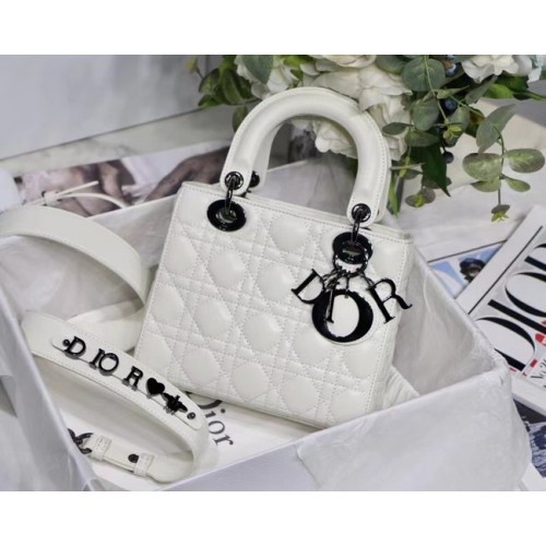 LADY DIOR MY ABCDIOR SAC Cannage Agneau M0538I blanc