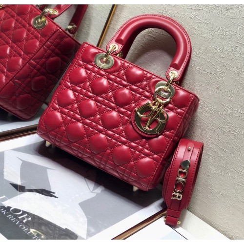 LADY DIOR MY ABCDIOR SAC Cannage Agneau M0538O Rouge