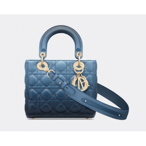 SAC LADY DIOR MY ABCDIOR Agneau Cannage Dégradé Bleu Indigo M0538OS