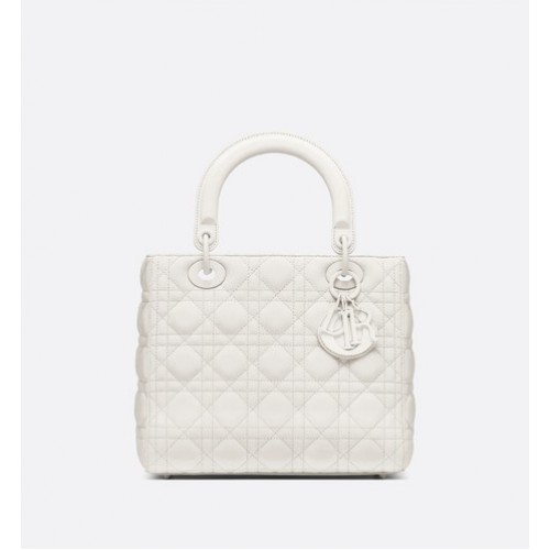 SAC MOYEN LADY DIOR ULTRA-MAT M0565IL blanc