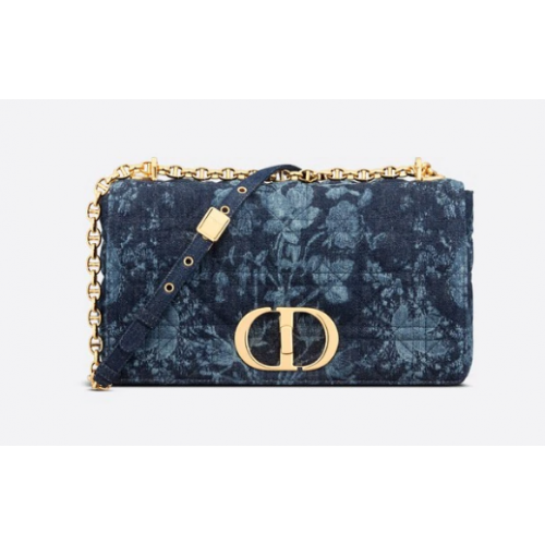 GRAND SAC DIOR CARO Bleu Dior Flowers Cannage Denim M9243UJ