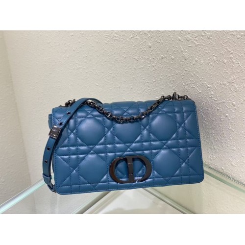 GRAND SAC DIOR CARO Agneau Cannage Dégradé M9243E bleu