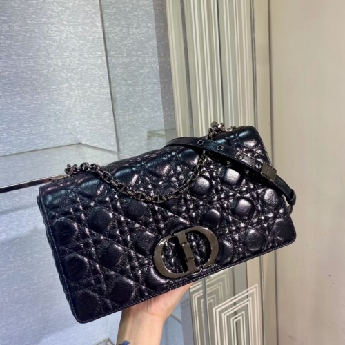 GRAND SAC DIOR CARO Peau de cire importée M9243 noir