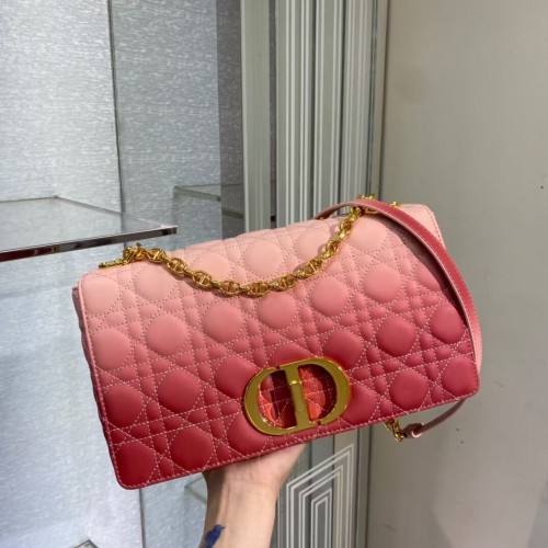 GRAND SAC DIOR CARO Agneau Cannage Dégradé Rose Indigo M9243U